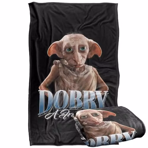 LOGOVISION Harry Potter Dobby The Elf Homage Super Soft Fleece Throw Blanket, Multicolour