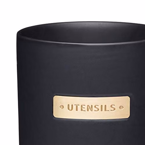 MasterClass Black Ceramic and Gold Metal Freestanding Kitchen Utensil Holder – 3