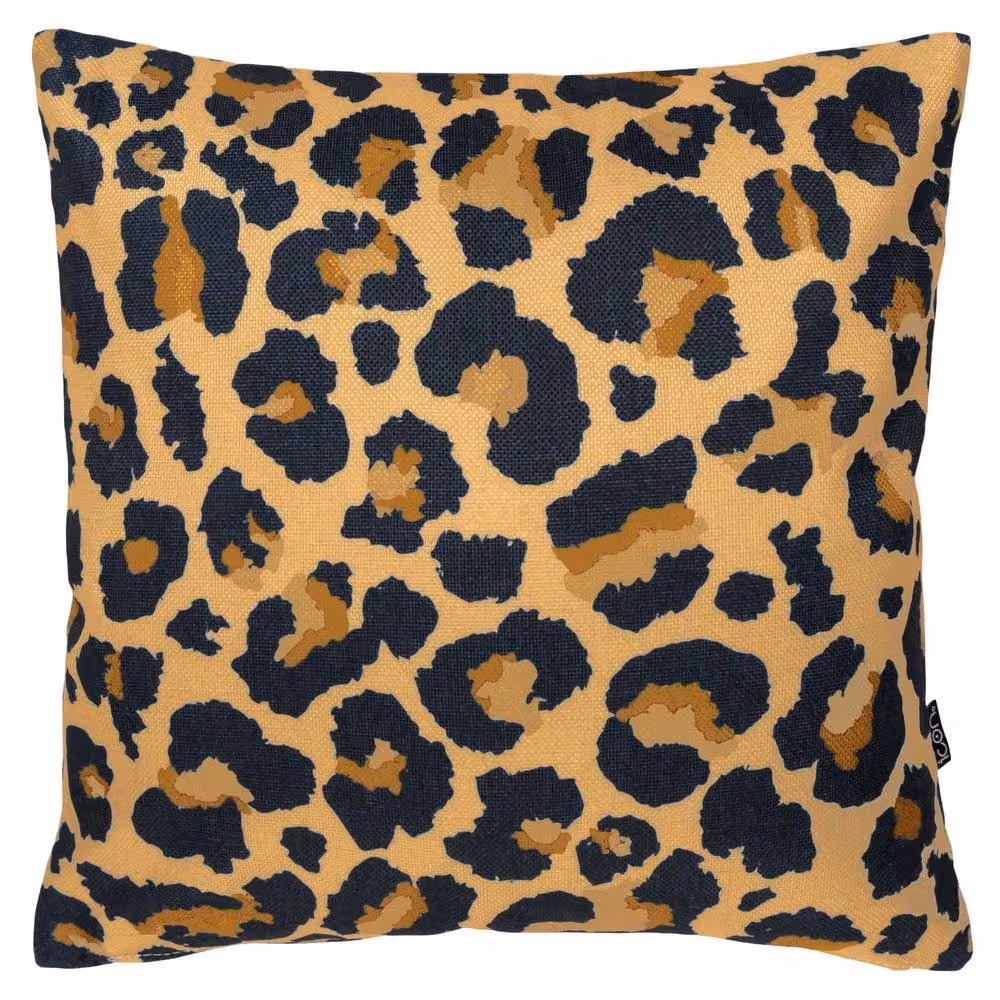 icon Kyoto Fabric Square Cushion in New Leopard Print Multicolour, W/D/H: 43 x 43 x 43 cm – 2