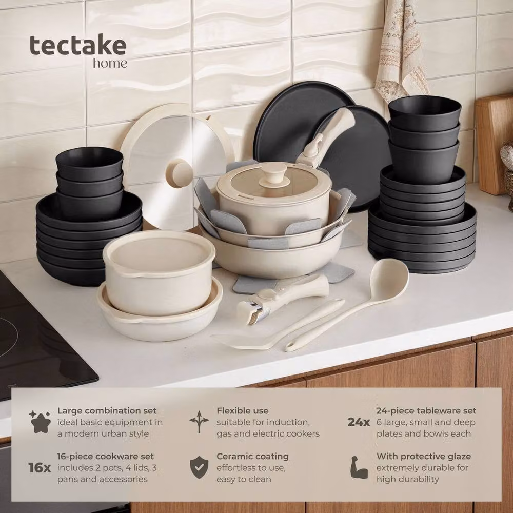 tectake Kitchen Starter Set Una/Genua Multicolour – 2
