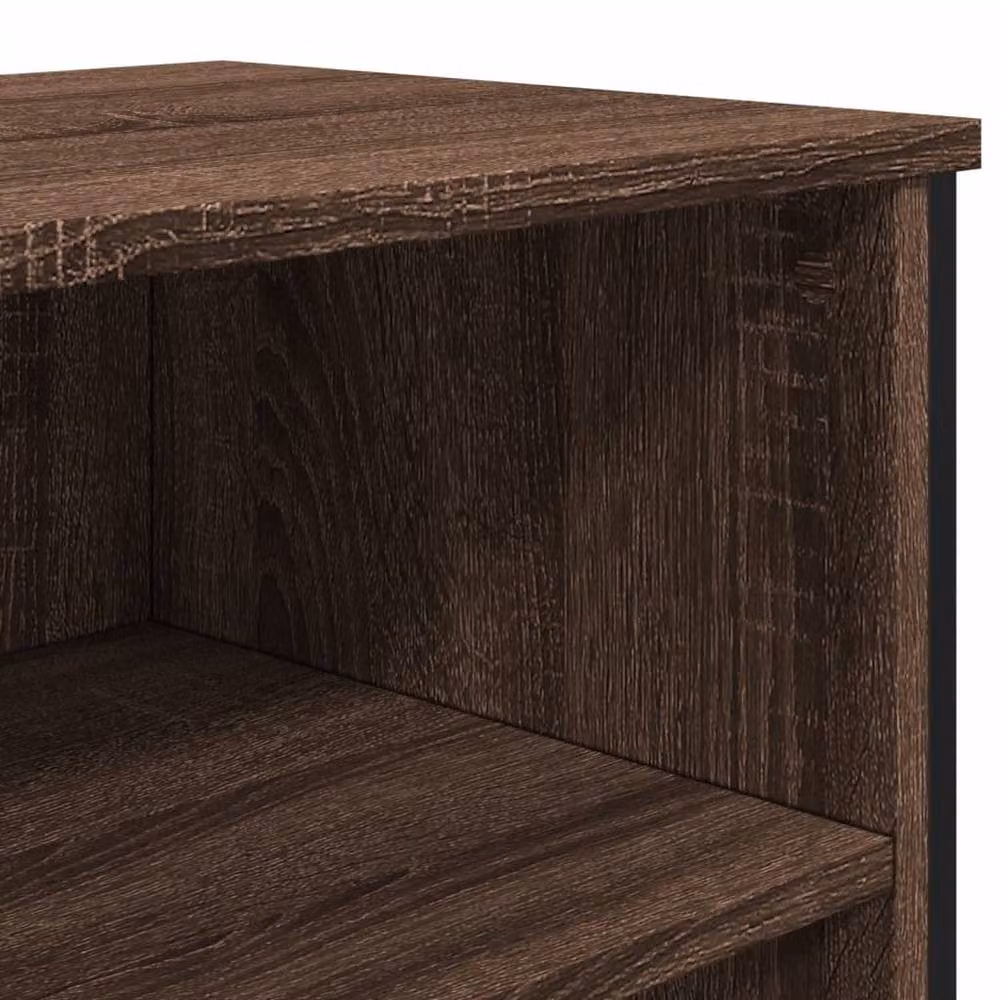 Berkfield Home Industrial Sideboard in Brown Oak, W/D/H: 101 x 35.5 x 74.5 cm – 6