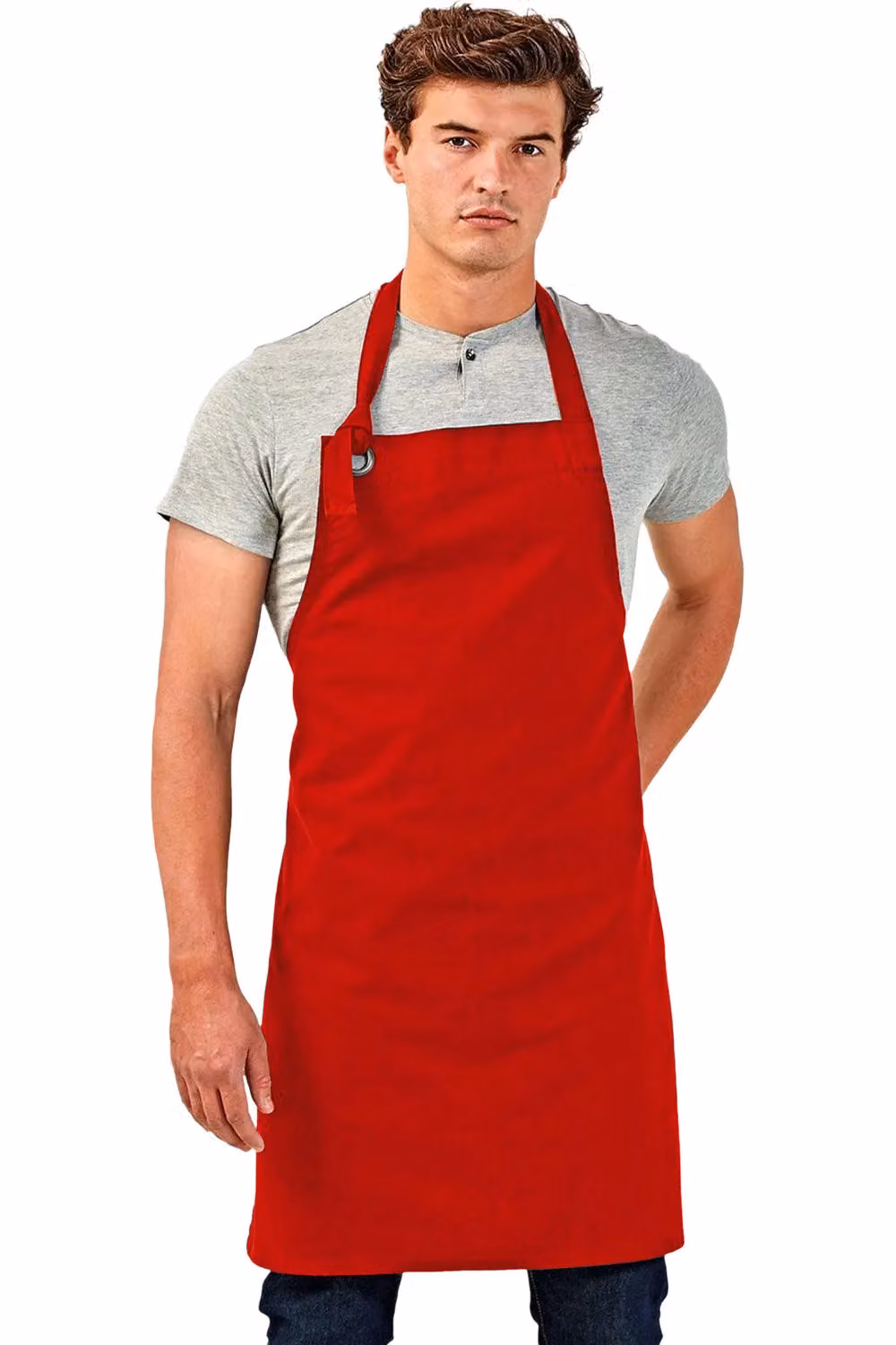 Premier Calibre Heavy Cotton Canvas Bib Apron, Pack of 2, Red – 2