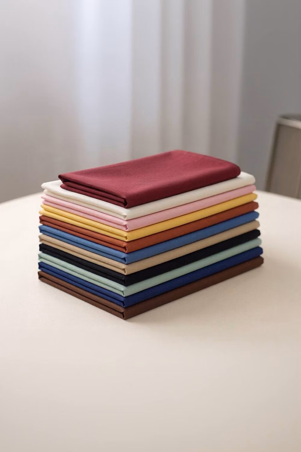 Vision Linens Plain Round Polyester Tablecloth in Red, Diameter: 173 cm – 2