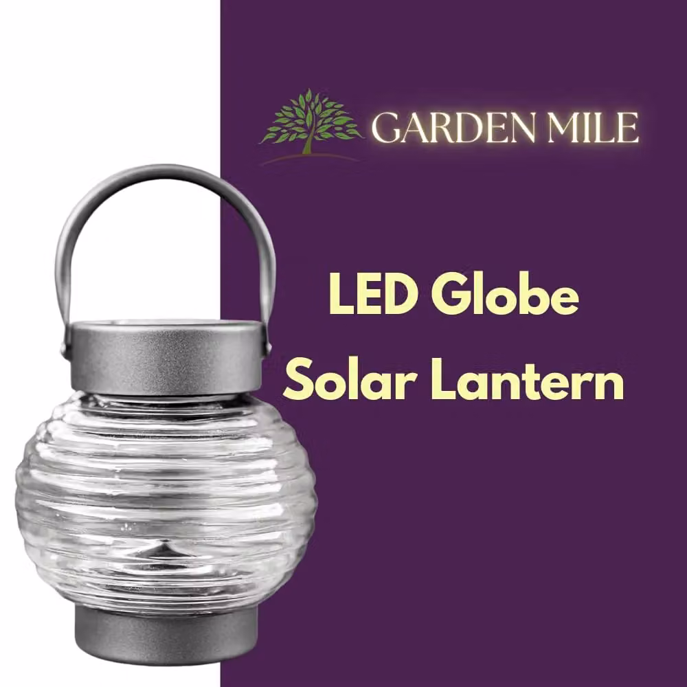 Marco Paul Solar Garden Lantern with Cool White LED in Metallic Silver – 3