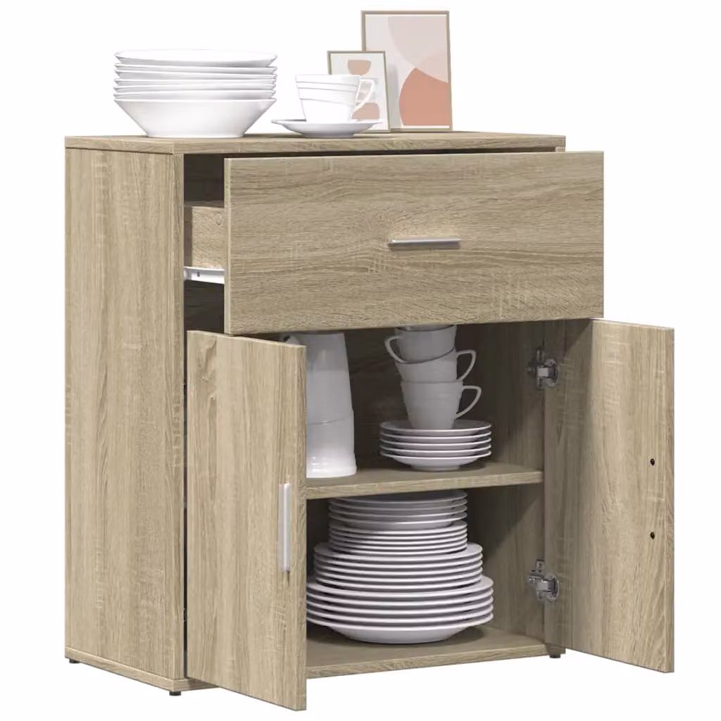 Berkfield Home Sonoma Oak Sideboard in Brown, W/D/H: 60 x 31 x 70 cm – 2