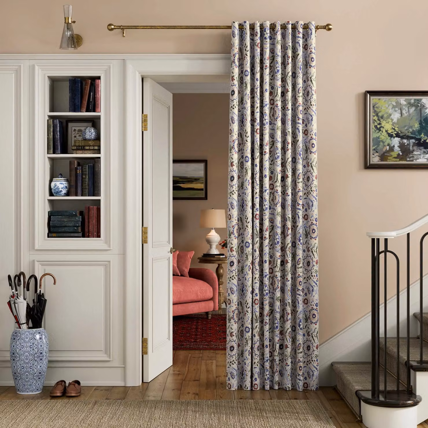 Joules Festival Flowers Blackout Eyelet Curtains, Multicolour, W: 167.64 cm, H: 228.6 cm – 2