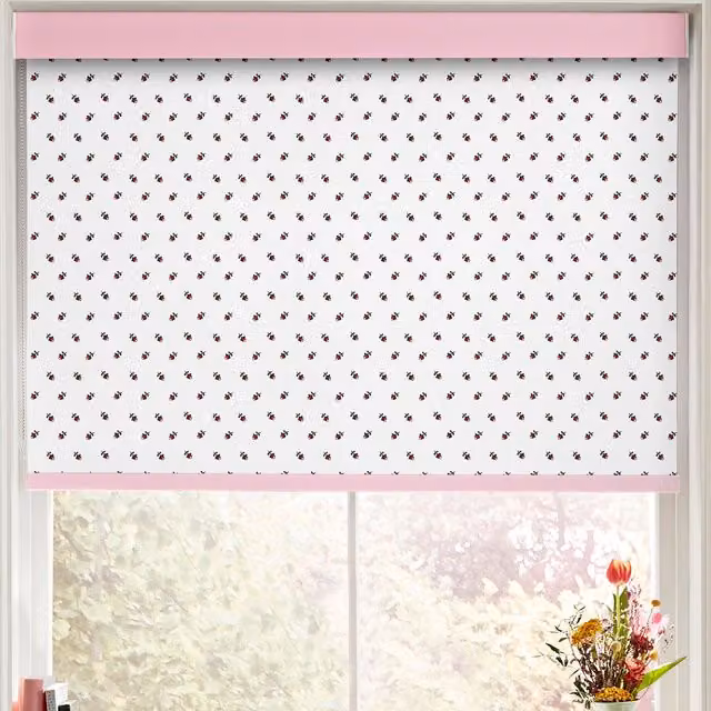 Cath Kidston Rose Bud Made to Measure Blackout Roller Blind in White