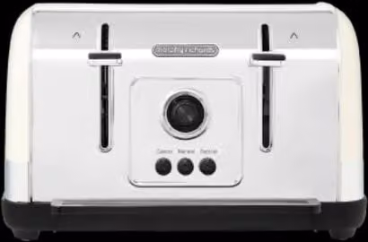 Morphy Richards Venture 4-Slice Toaster in Beige and Silver Stainless Steel