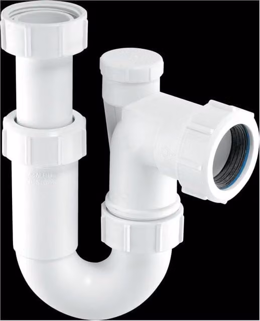 McAlpine 1.5-Inch White Plastic Horizontal Tubular Trap