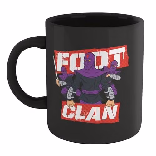 Zavvi Teenage Mutant Ninja Turtles Foot Clan Ceramic Mug in Black and Multicolour