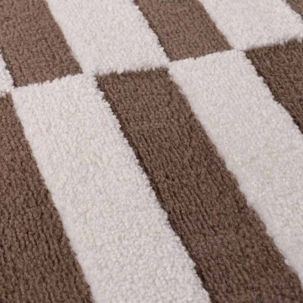 THE RUGS Loft Collection Modern Striped Living Room Area Rug in Brown and Beige, W: 80 cm, L: 150 cm – 8