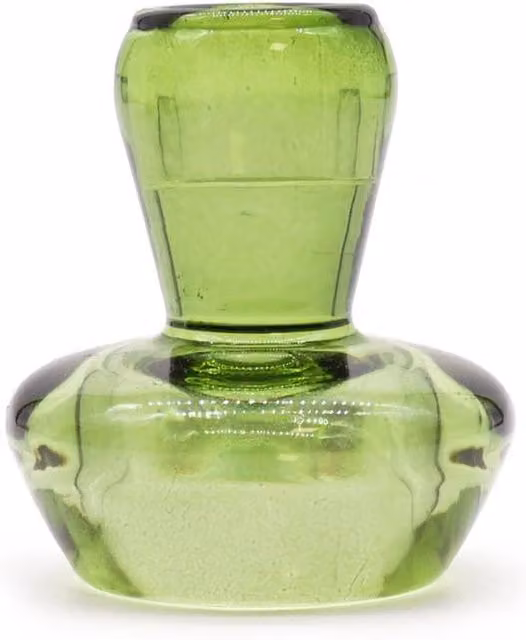 KDMD Mushroom Flip Dinner Candle and Tealight Holder in Garden Jade Green Glass
