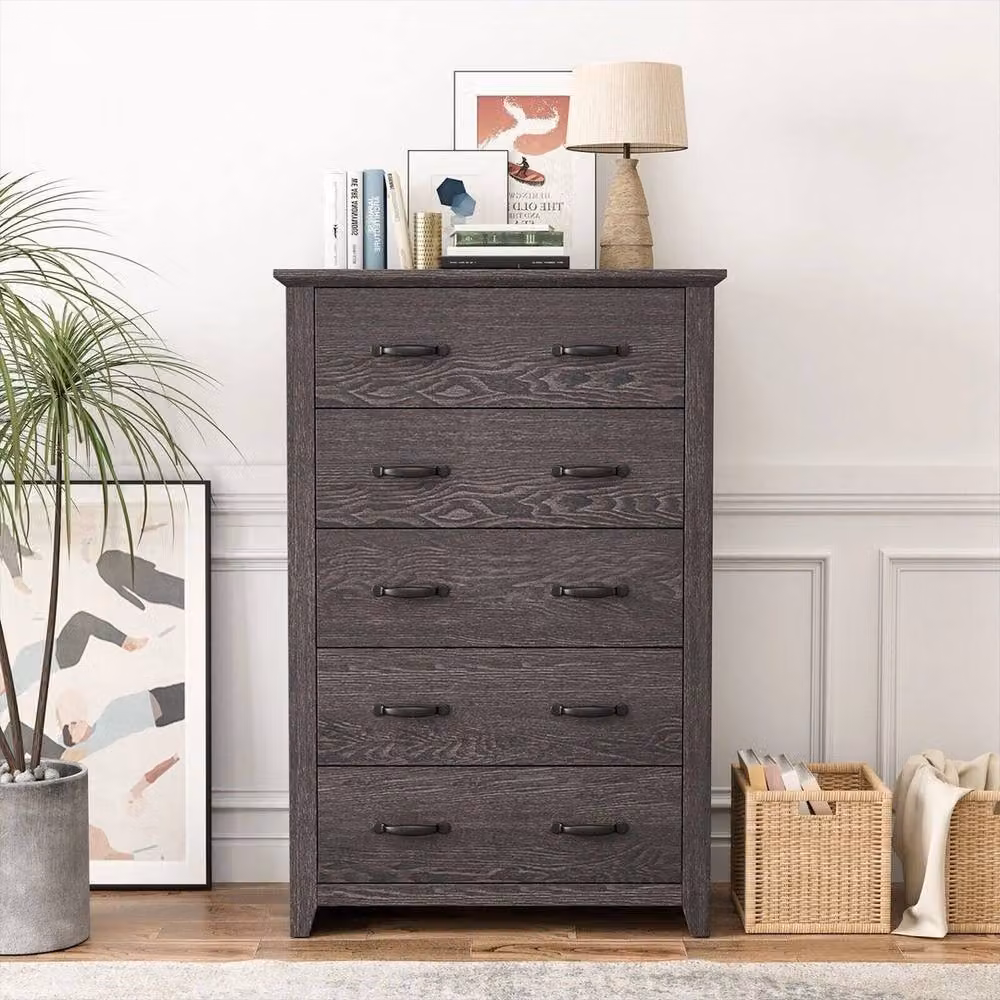 Kelvenix Modern Matt Grey Metal Chest of Drawers – 4