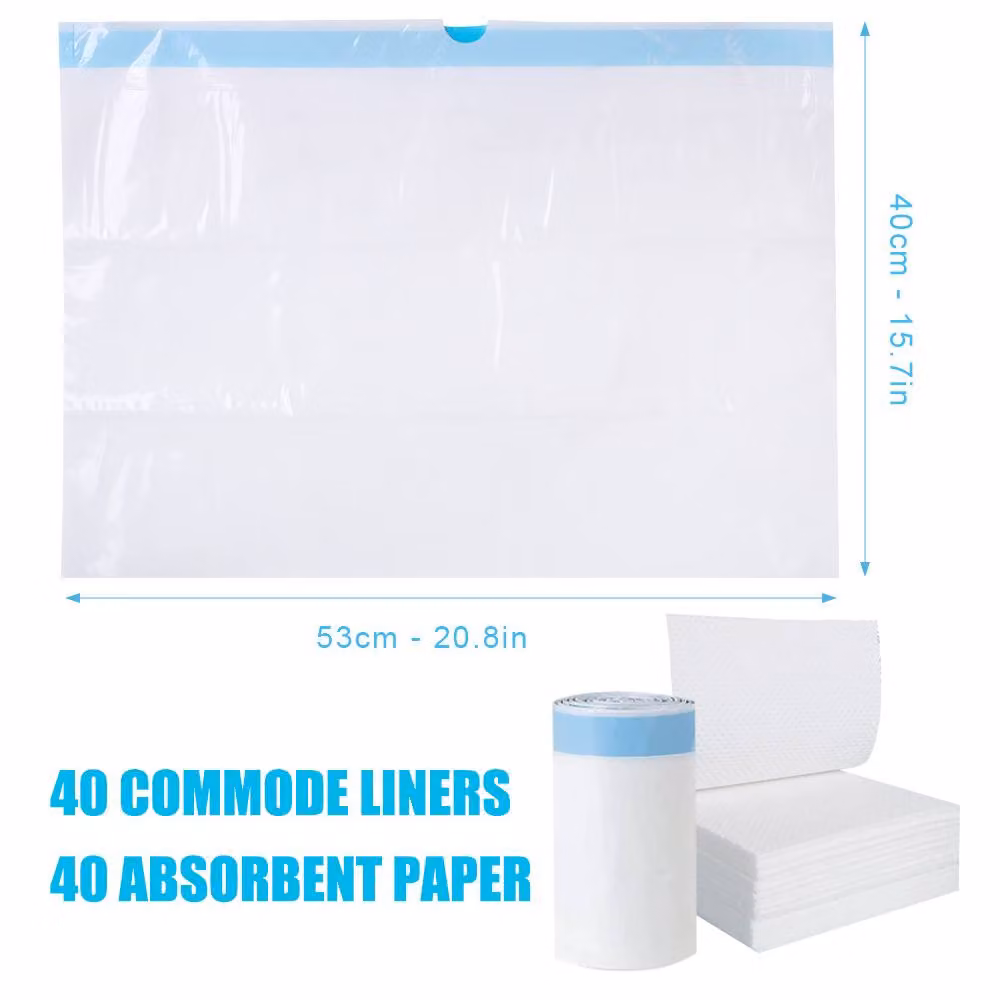 Ventryn Odorless White Commode Liners, 40-Count Pack – 2