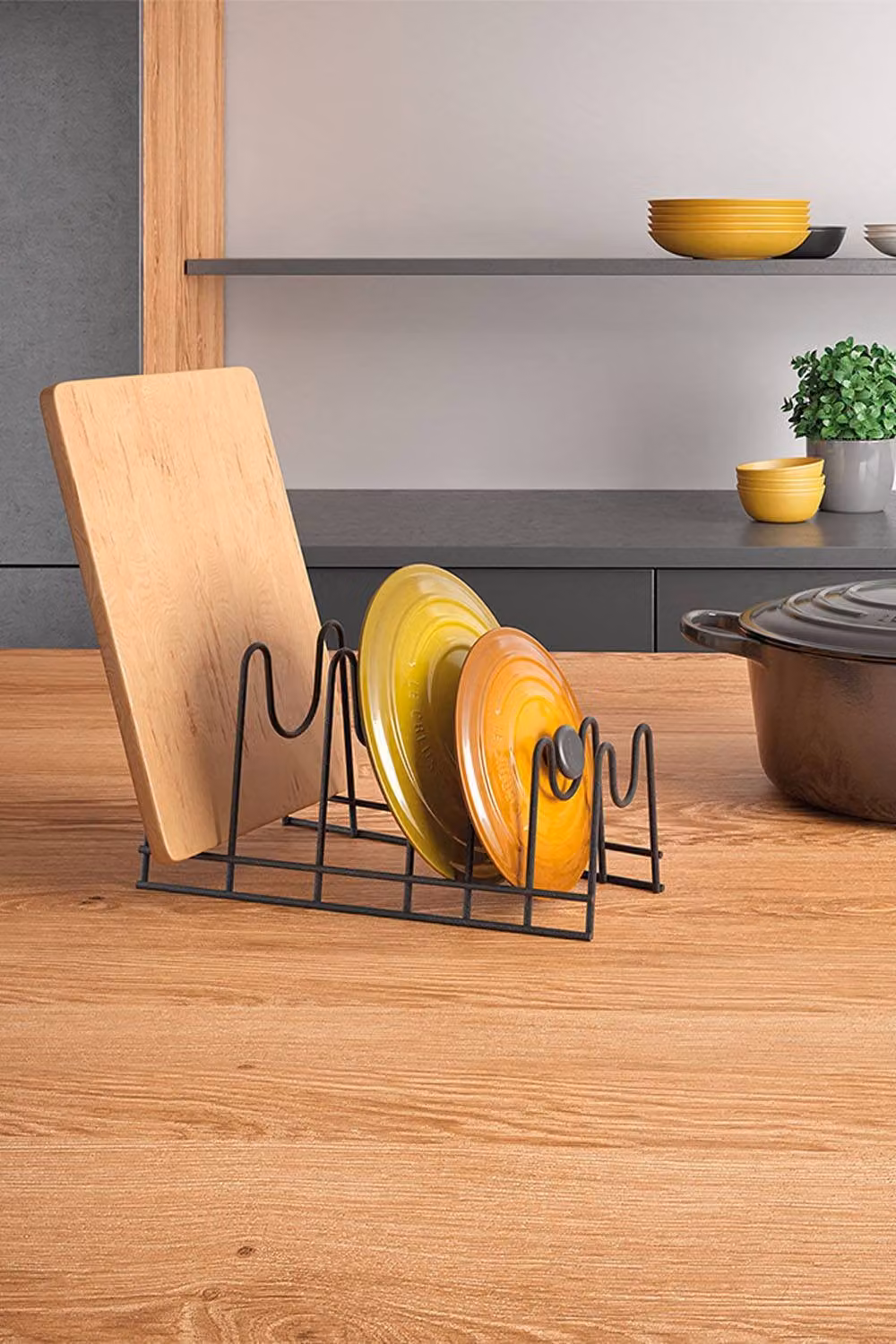 Metaltex Lido Lava Plate and Tray Rack Cabinet Organiser in Black – 2