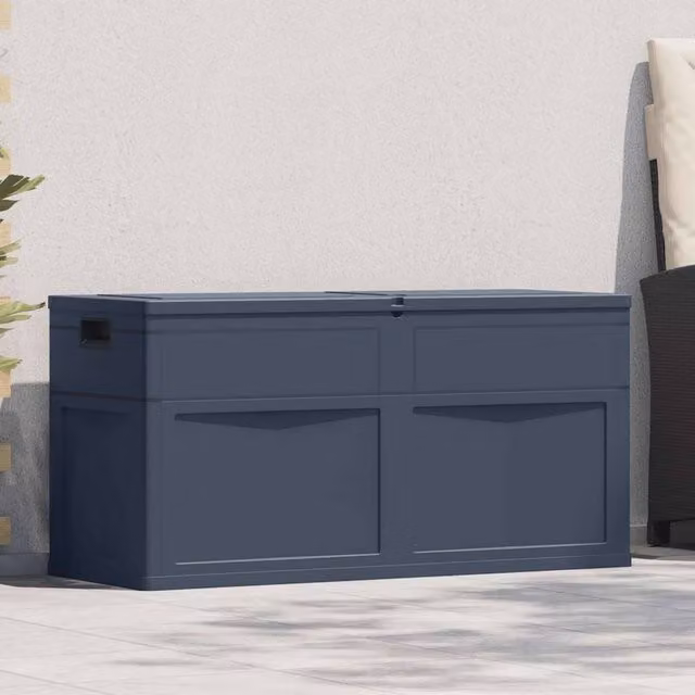 Berkfield Home Garden Storage Box 320 L in Black and Navy Blue