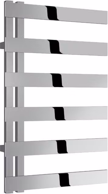Bathroom Kingdom Capelli Stainless Steel Flat Panel Heated Towel Rail, Silver, W: 50 cm, H: 80 cm