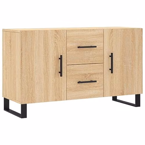 vidaXL Modern Sideboard in Sonoma Oak, W: 100 cm, D: 36 cm, H: 60 cm