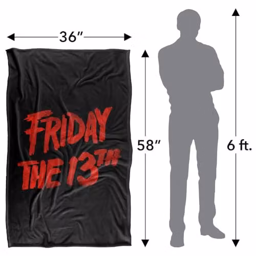 Warner Bros. Friday The 13th Logo Silky Touch Super Soft Fleece Throw Blanket, Multicolour, W: 91.44 cm x L: 147 cm – 4