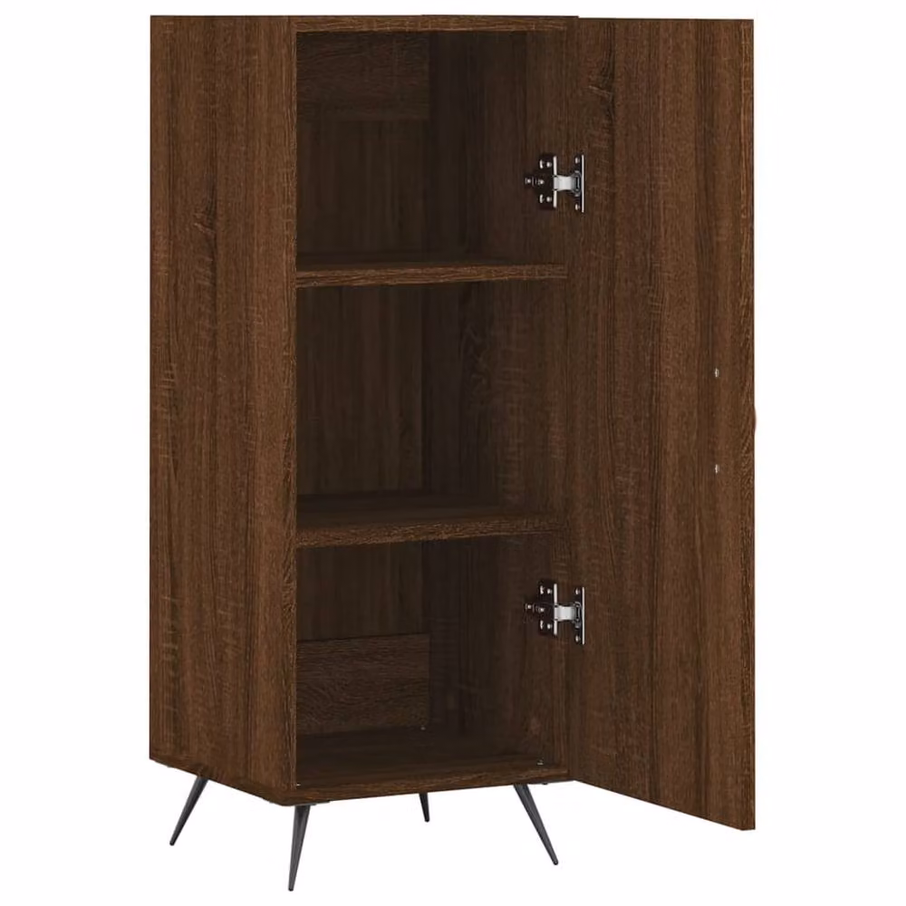 Berkfield Home Modern Sideboard in Brown Oak, W/D/H: 34.5 x 34.5 x 90 cm – 4