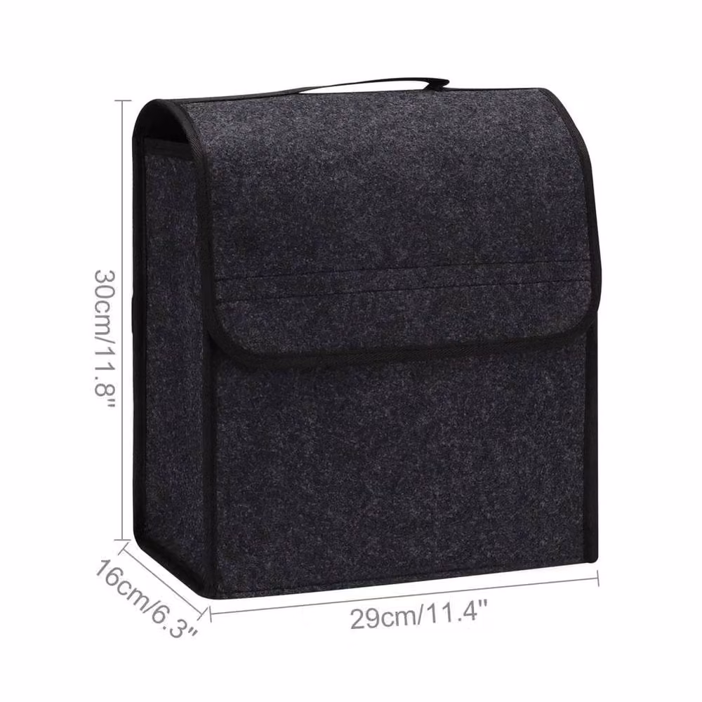 FLAVORA Large Anti-Slip Car Boot Organiser in Grey, W/D/H: 50 x 50 x 50 cm – 5