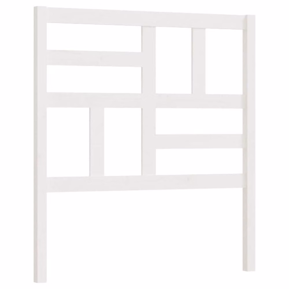 Berkfield Home Beautiful White Solid Pine Bed Headboard W/D/H: 106 x 4 x 104 cm – 2