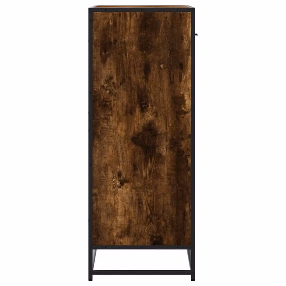 Berkfield Home Smoked Oak Shoe Cabinet in Brown, W/D/H: 75 x 38 x 97.5 cm – 4
