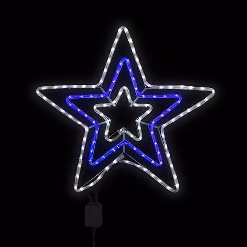 The Christmas Workshop 72590 Bright Star Christmas Window Light with 120 Blue and White LEDs, W 72 cm x H 70 cm – 1