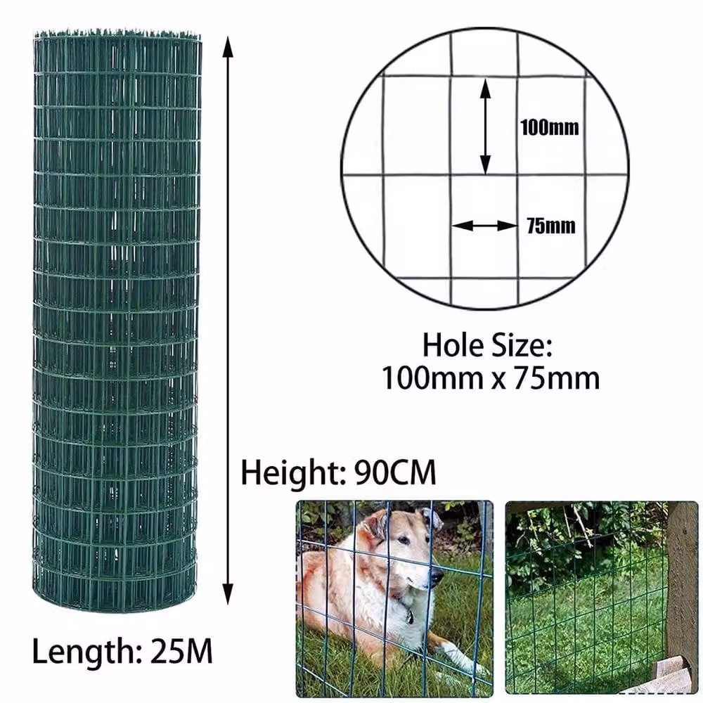 NESTLUNE Green PVC Coated Hot Dipped Galvanised Steel Wire Fence – 3