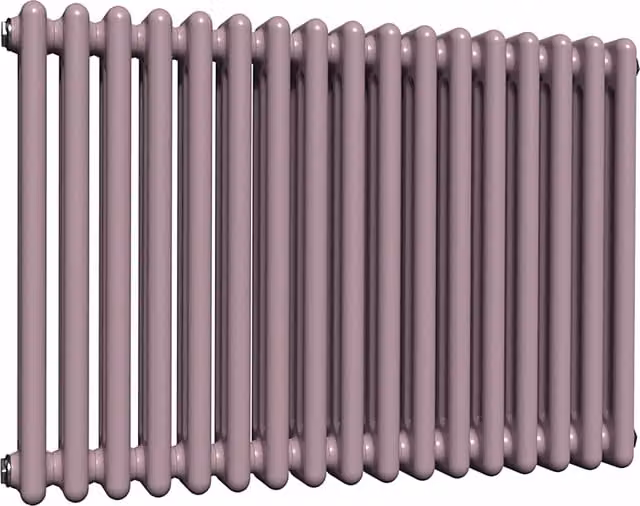 Lux Heat Horizontal 3 Column Radiator in Lavender Mist, W: 60.0 cm, H: 78.5 cm