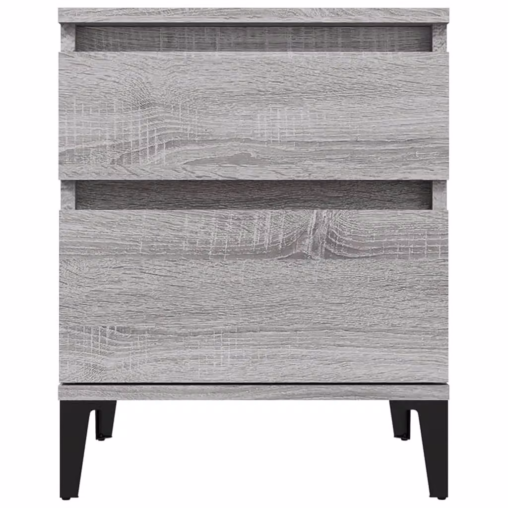 Berkfield Home Set of 2 Grey Sonoma Bedside Cabinets, W/D/H: 40 x 35 x 50 cm – 3