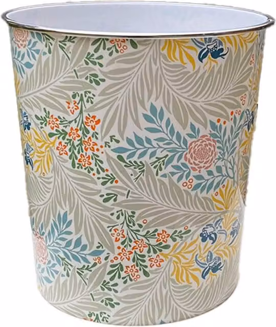 MantraRaj 7.7l Plastic Waste Basket Bin with Swing Lid in Silver and Multicolour