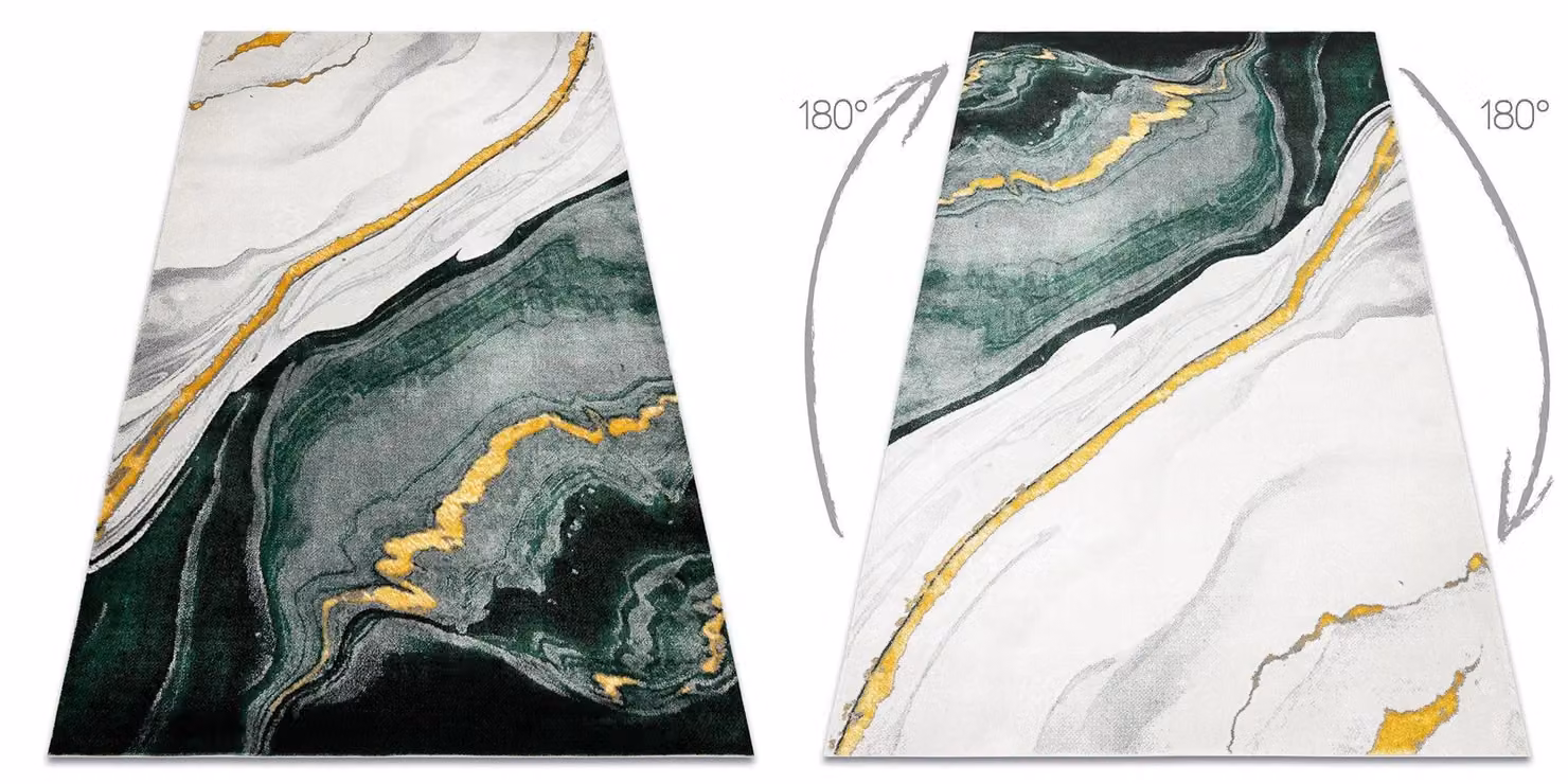 RugsX Emerald Green Glamour Rectangular Rug, W: 140 cm, L: 190 cm – 2