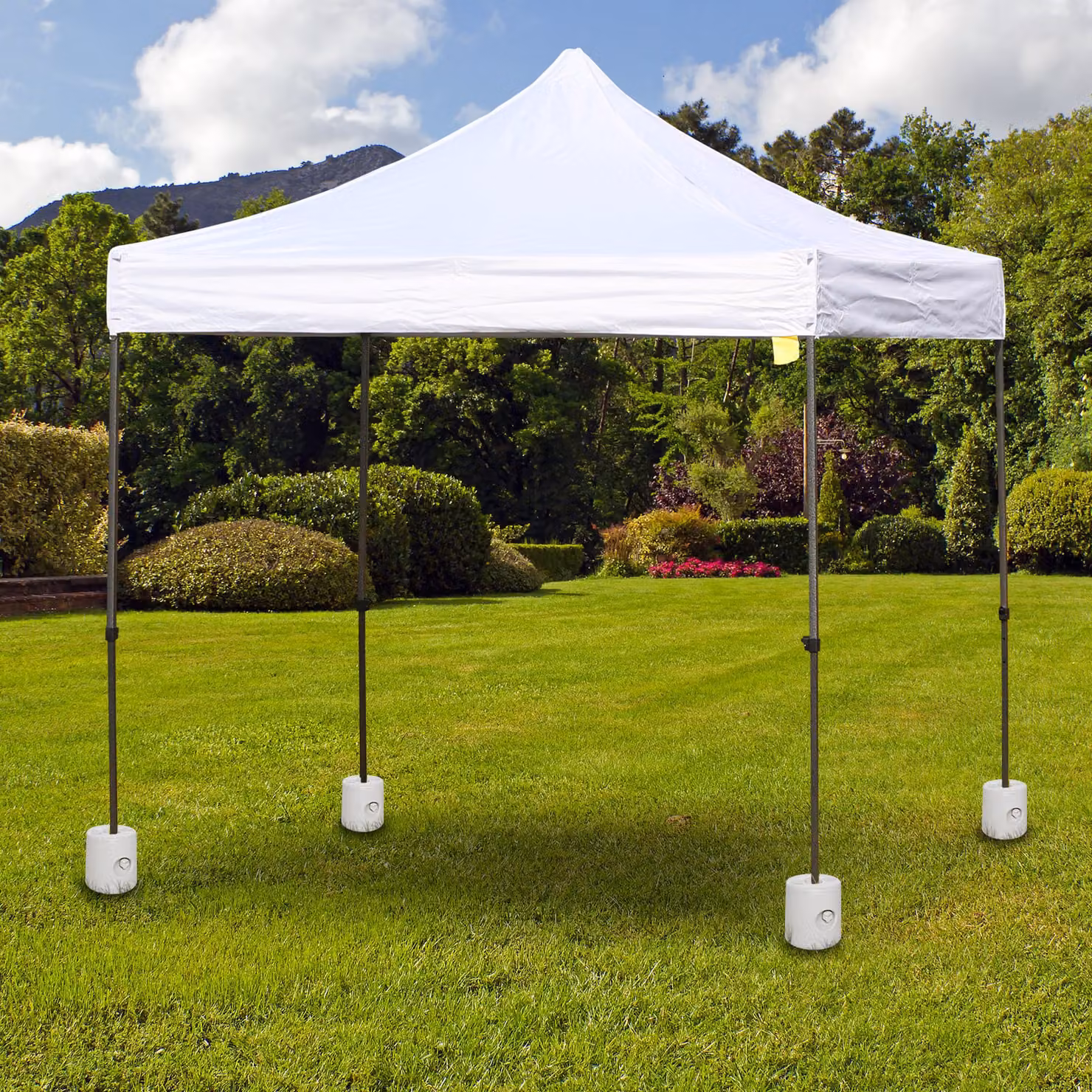 Outsunny 4-Piece Plastic Tent Weight Base Set in White – 2