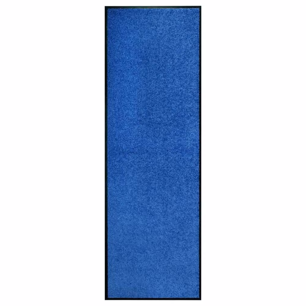 Berkfield Home Washable Non-Slip Pliable Doormat, Blue, W: 60 cm, L: 150 cm – 2