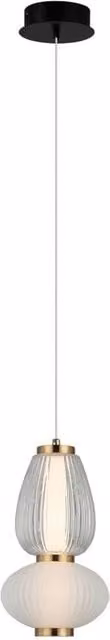 Netlighting Gastel Slim LED Pendant Ceiling Light in Black and White with 3000K Warm White Light, Diameter: 34 cm – 1