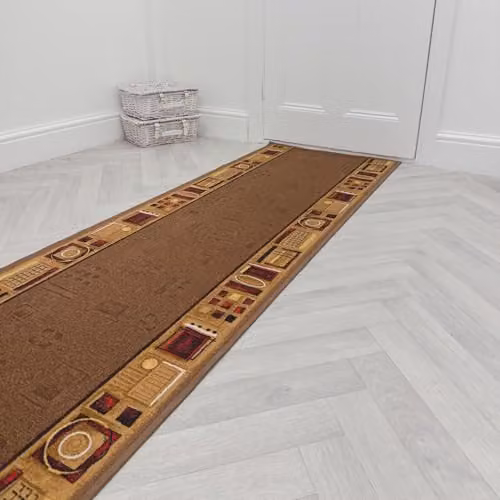 runrug Jena Loop Pile Hallway Runner Rug, Brown, W: 66 cm, L: 180 cm – 5