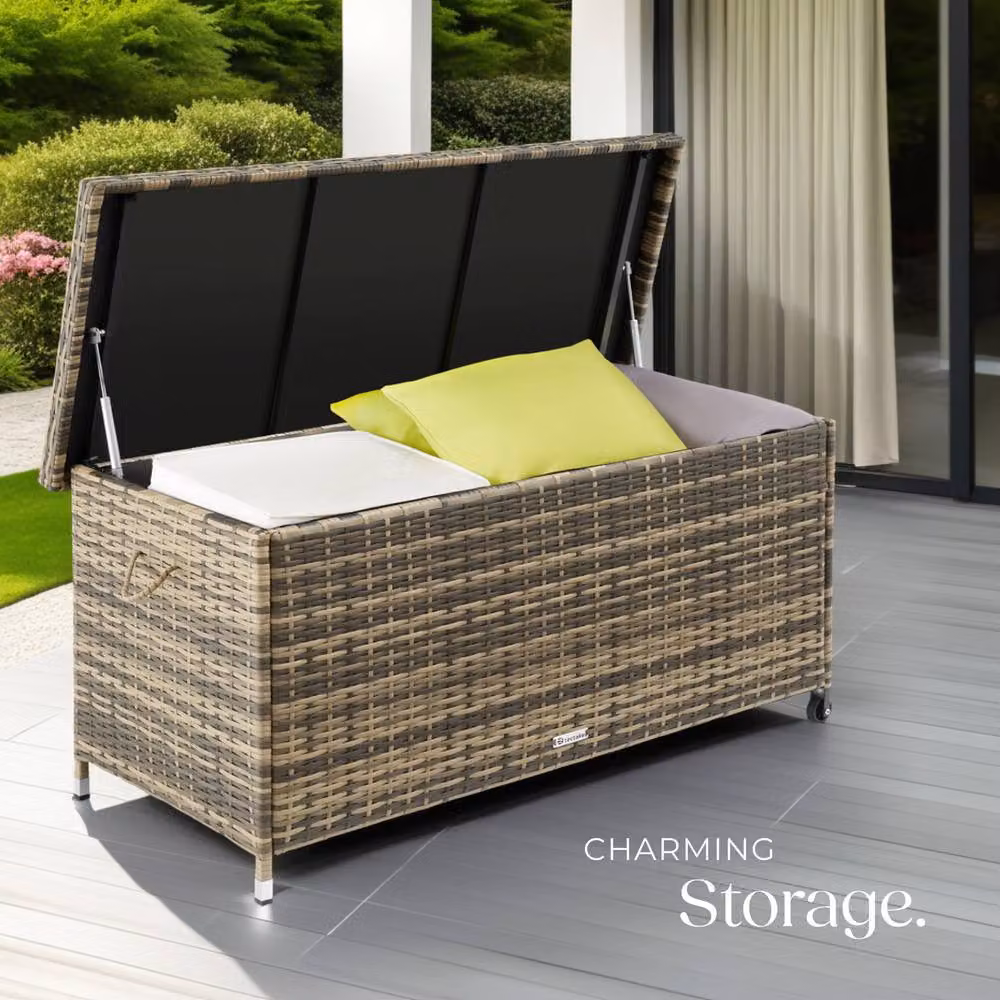 tectake Kiruna Storage Box in Brown – 7