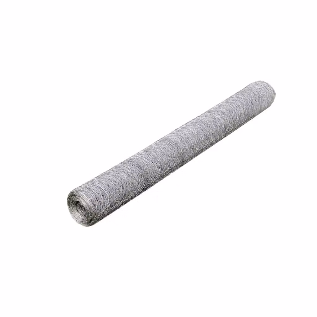 Berkfield Home Galvanised Steel Chicken Wire Fence, Silver, 25 x 0.5 m – 2