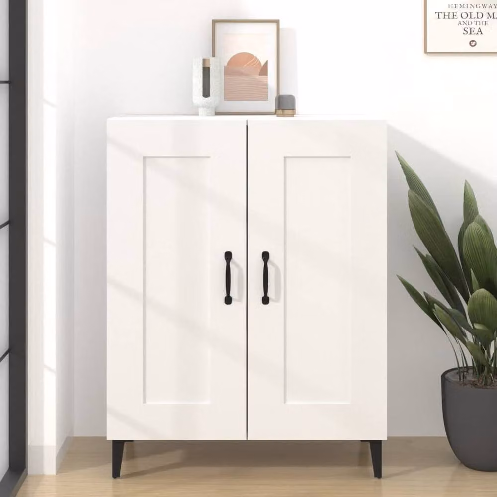 Berkfield Home Modern White Sideboard in Engineered Wood W/D/H: 69.5 x 34 x 90 cm – 2