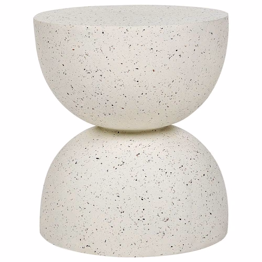 Wyld and Coco Off White Terrazzo Round Outdoor Side Table, W/D/H: 40 x 40 x 46 cm – 2