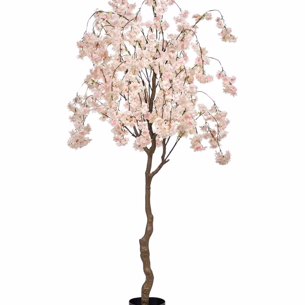 Wyld and Coco 190cm Pink Artificial Cherry Blossom Tree with Silk-Feel Flowers – 2