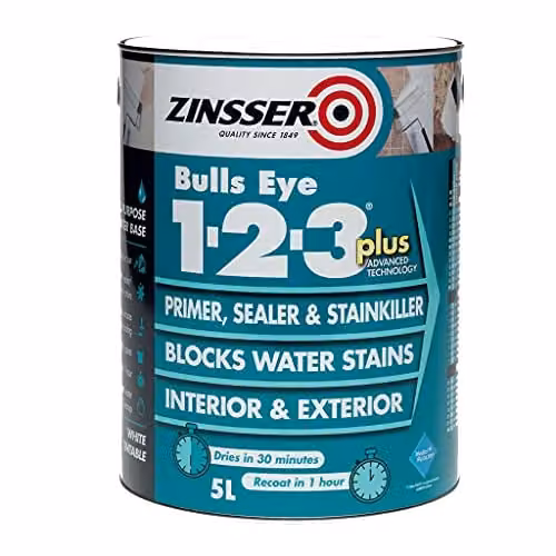 Zinsser Bulls Eye 1-2-3 Plus White Ready Mixed Bonding Primer 2.5 l