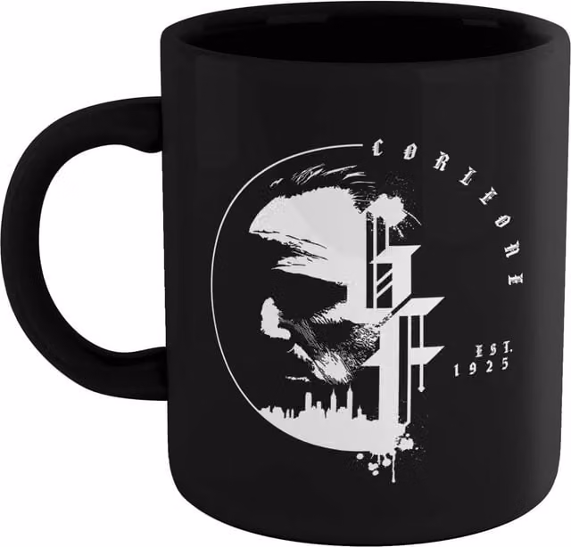 Official The Godfather Corleone Est 1925 Ceramic Mug - Black