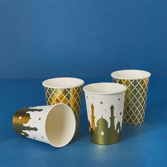 Club Green Eid Mubarak Multicolour Paper Cups, Pack of 8