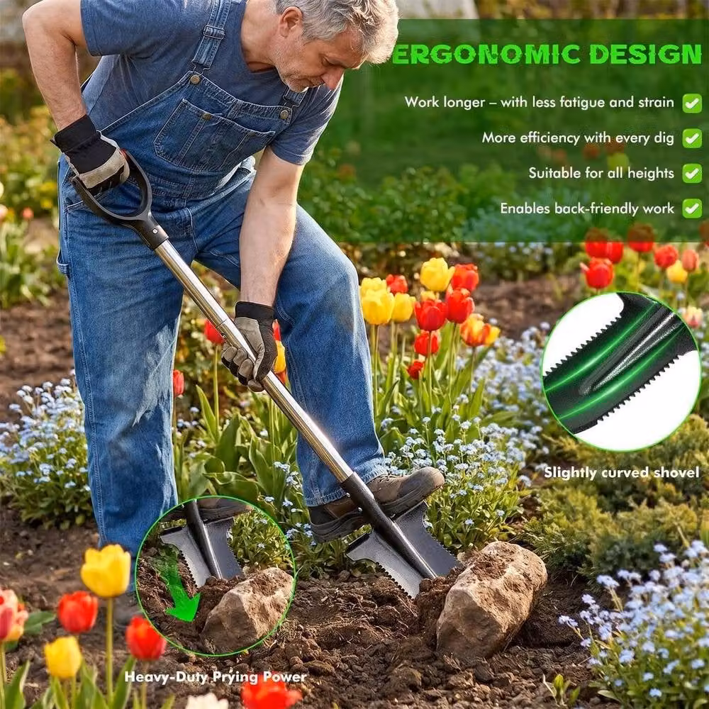 FLAVORA Garden Gear Root Razr Multipurpose Shovel and Root Cutter in Black – 4
