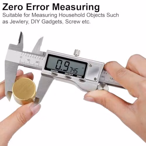 ATEK Digital Vernier Caliper, 150mm Stainless Steel Electronic Measuring Tool with LCD and Inch/Millimeter Conversion, Silver – 2