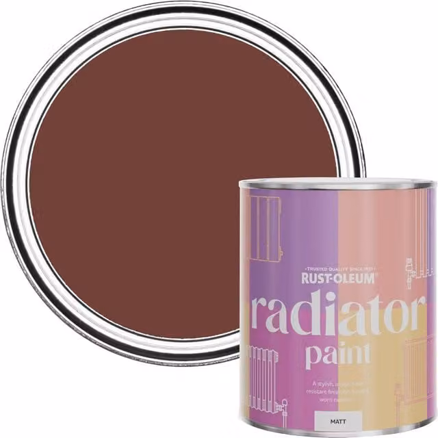 Rust-Oleum Matt Red Radiator Paint, Fire Brick, 0.75 l – 1