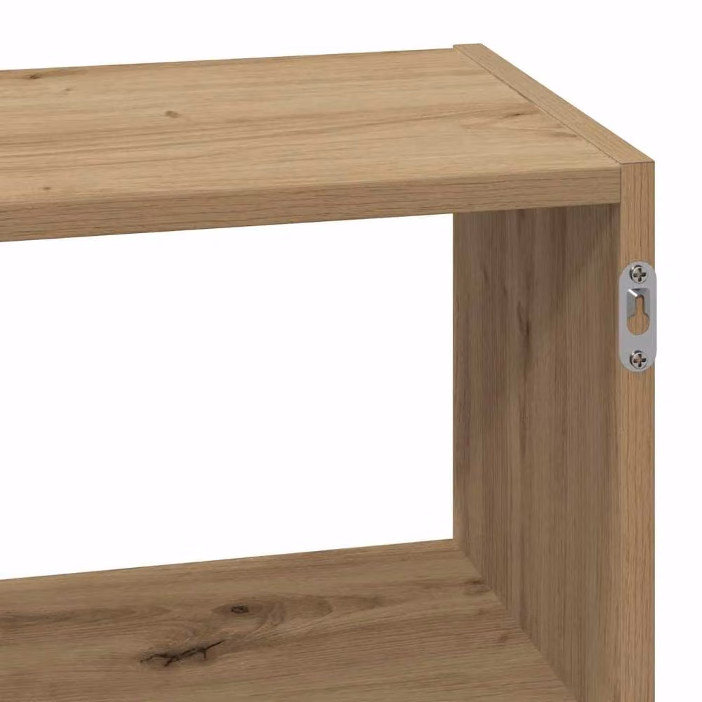 Berkfield Home Artisan Oak Wall Shelf in Brown, W/D/H: 100 x 25 x 50 cm – 4