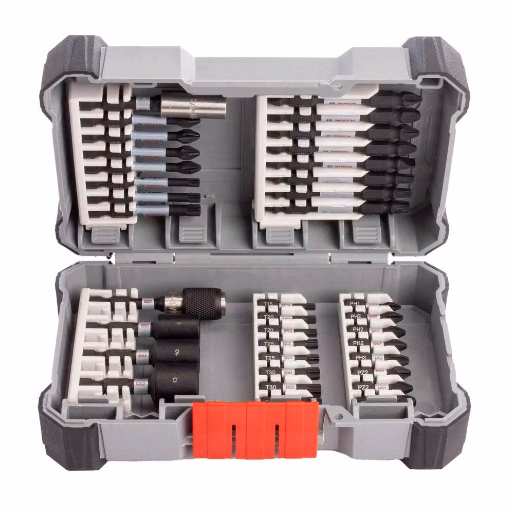 Bosch Steel Impact Screwdriver Bit Set, 36 Pack, Silver – 4